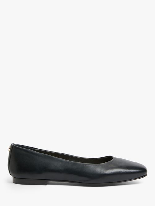 John Lewis Harrietta Mary Jane Leather Pumps, Black at John Lewis & Partners