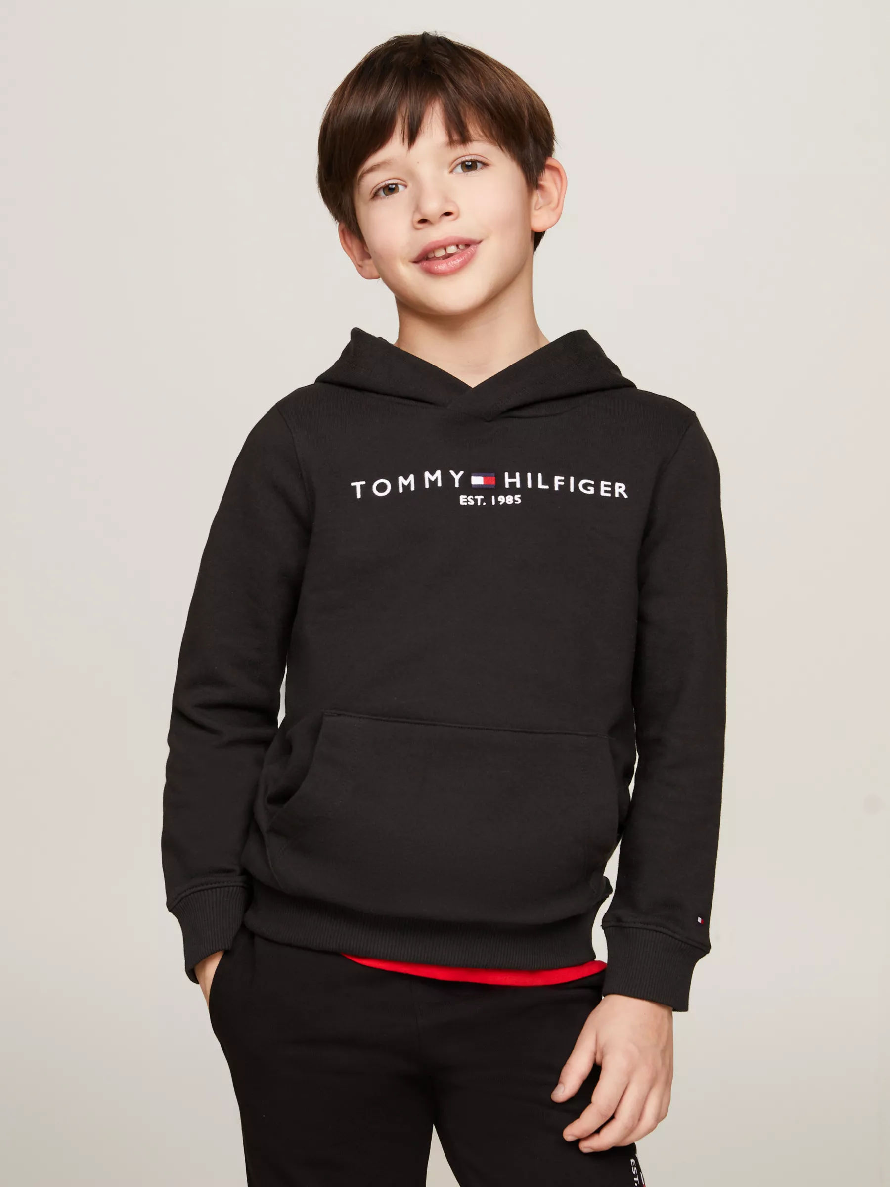 Tommy hilfiger essential logo overhead deals hoodie junior