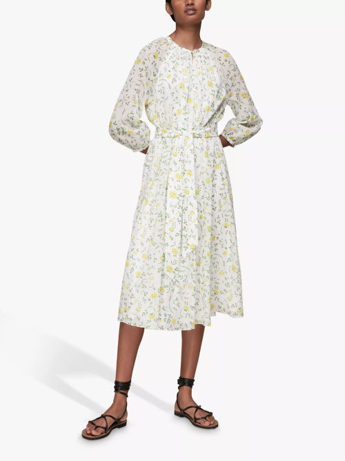 Yellow/Multi Buttercup Floral Print Dress, WHISTLES