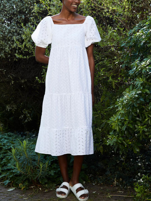 Baukjen Amalfi Print Sleeveless Maxi Dress, White, 6