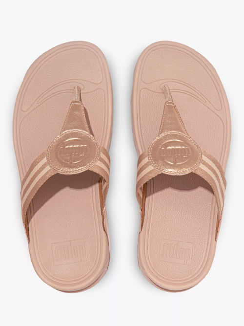 FitFlop Gracie Leather Flip Flops, Tan at John Lewis & Partners