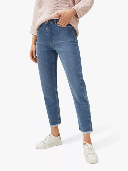 Whistles Lucy Flared Stretch Jeans, Blue at John Lewis & Partners