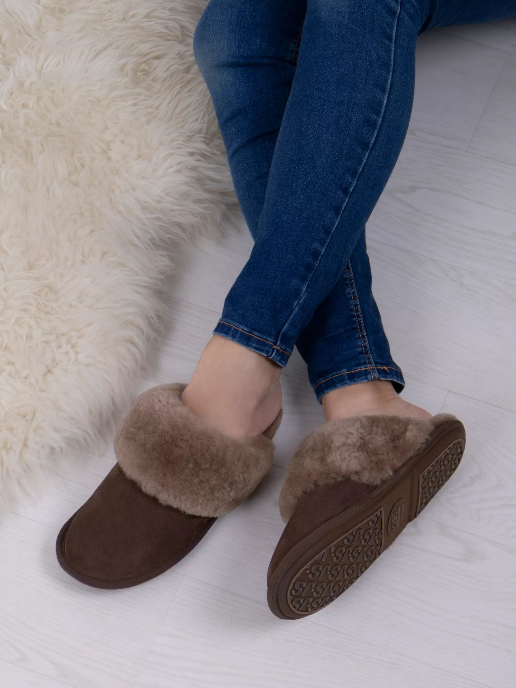 Just Sheepskin Duchess Mule Slippers Compare Bluewater