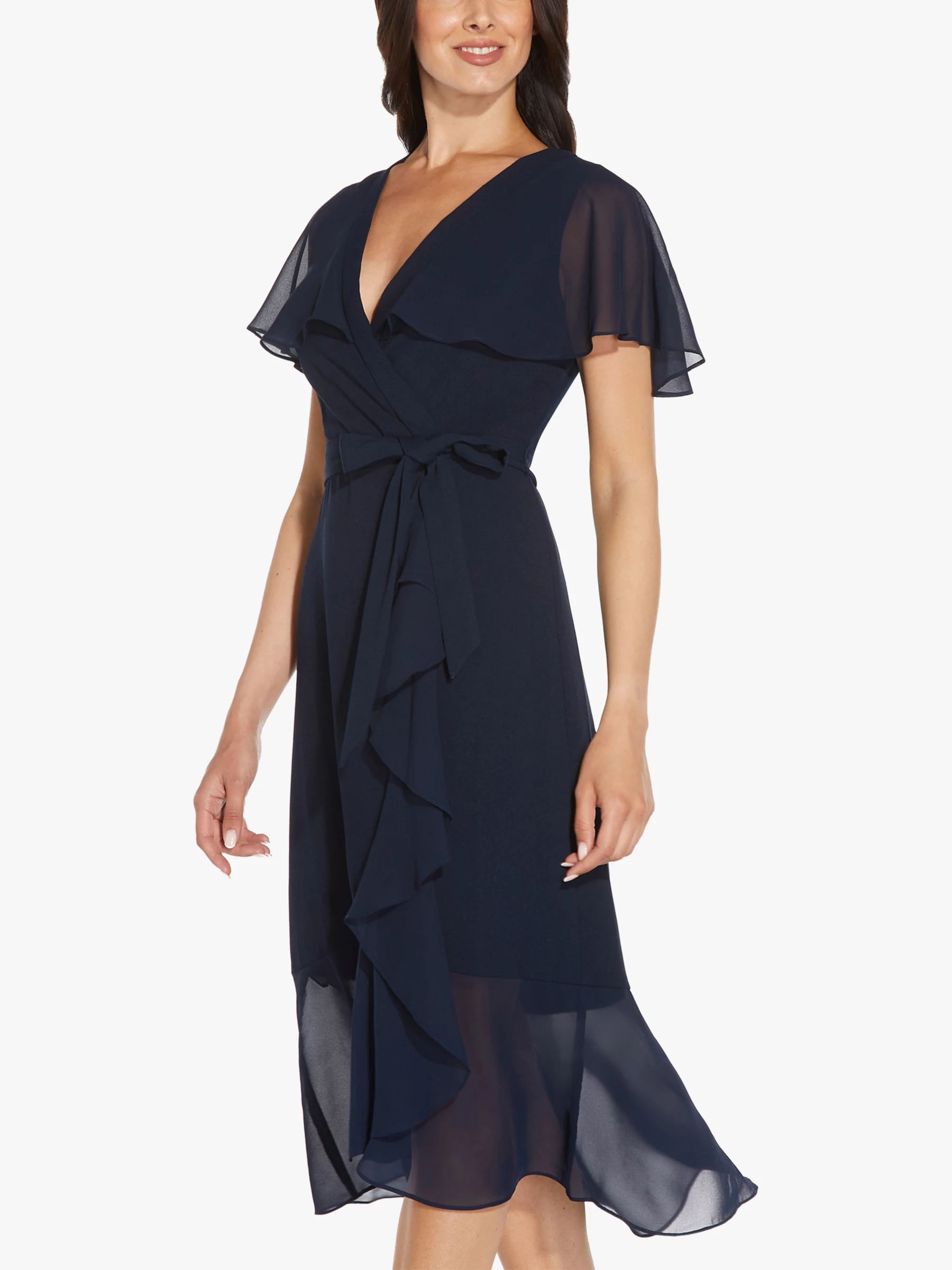 Adrianna Papell Divine Crepe Dress Blue Moon 130.00 Brent Cross