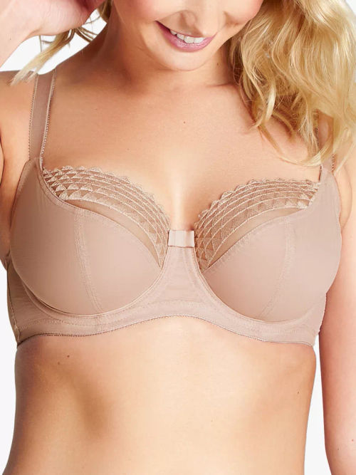 Cleo by Panache Blossom Balcony Bra - Black