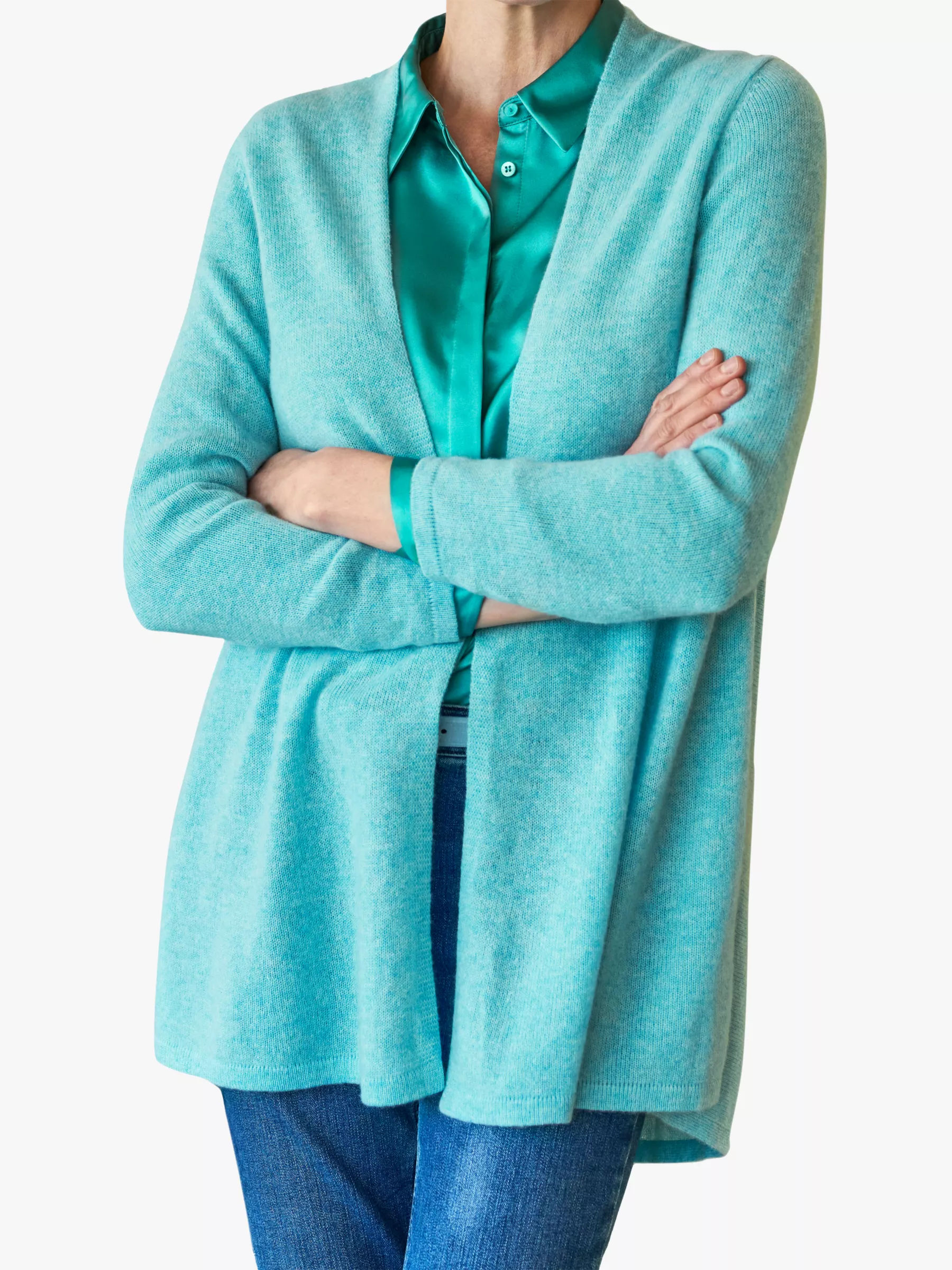 cashmere swing cardigan