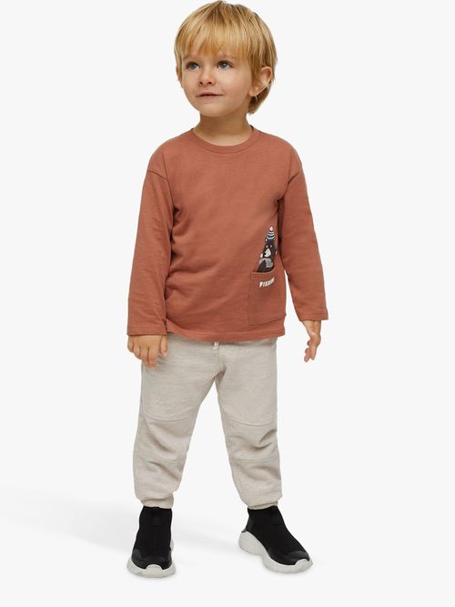 Mango Kids' Fishing Long Sleeve T-Shirt, Orange, £9.99