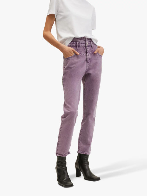 Mamalicious Julia Slim Fit Maternity Jeans, Blue at John Lewis