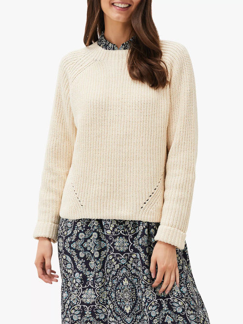 Phase Eight Bethina Boucle Cardigan, Ivory at John Lewis & Partners