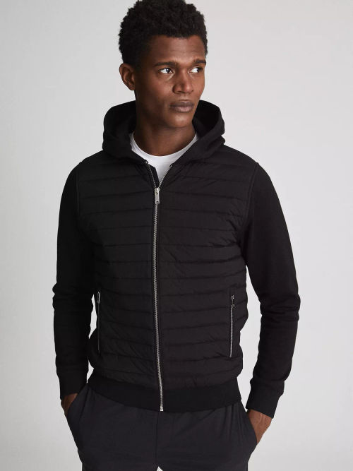 Amos Hybrid Zip-Through Quilted Jacket