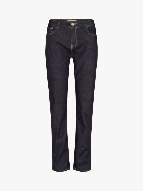 MOS MOSH Alli Hybrid Stretch Flared Jeans, Black at John Lewis & Partners