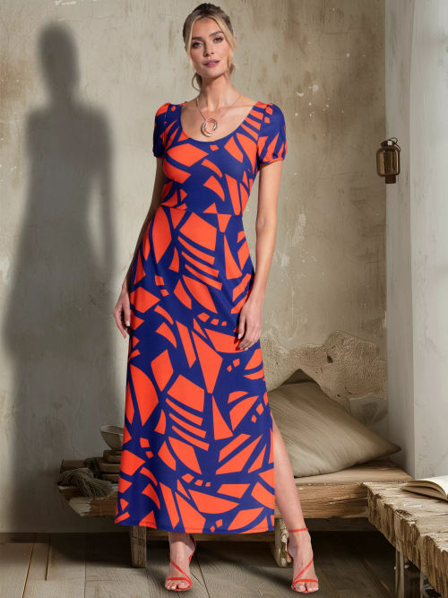 HotSquash Abstract Print Maxi...