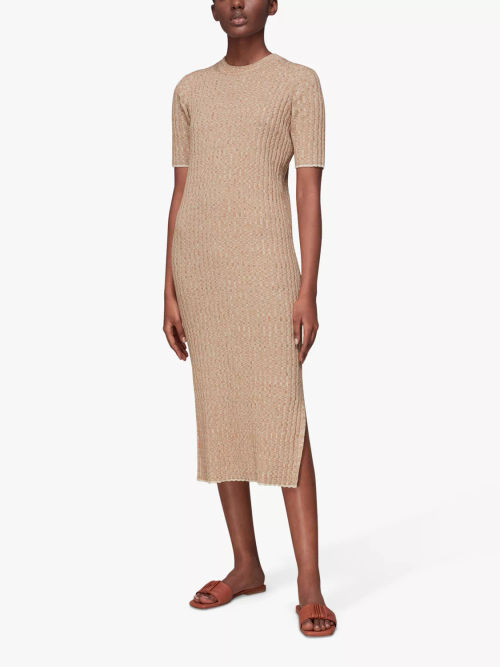 Petite Ribbed-Knit Midi Dress