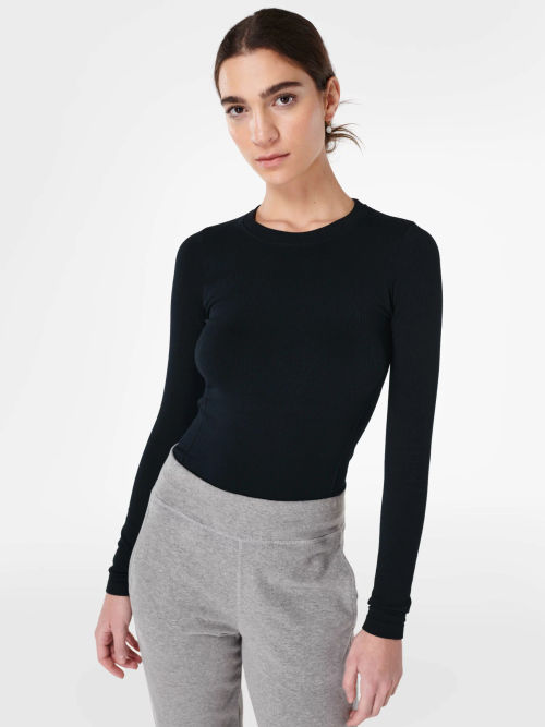 Sweaty Betty Athlete Seamless Long Sleeve Gym Top, Black at John