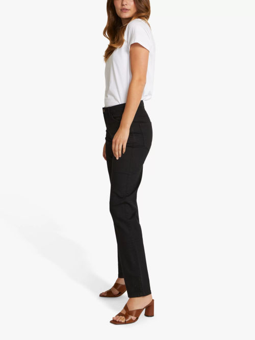 NYDJ Marilyn Straight Leg Jeans, Black at John Lewis & Partners