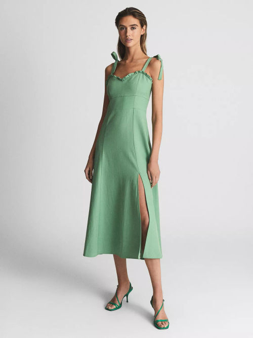 REISS Esme Linen Dress