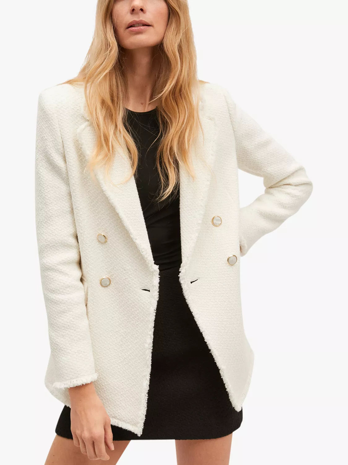 Mango Quintin Frayed Edge Blazer | Compare | Grazia