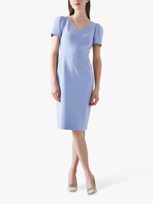Hobbs Rebecca Lace Shirt Dress, Cobalt Blue at John Lewis & Partners