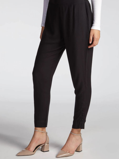 Aab Crepe Button Trousers,...