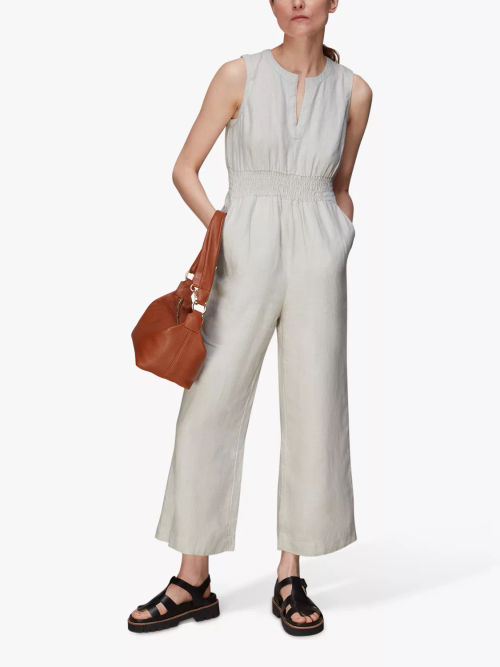 Jayne Linen Cropped Jumpsuit