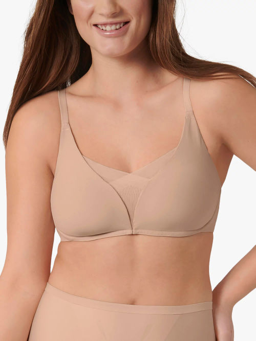 Triumph Melange Shape Smart Bra, Morandi Grey at John Lewis & Partners