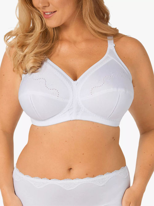 Triumph Modern Lace & Cotton Full Cup Bra, White at John Lewis & Partners