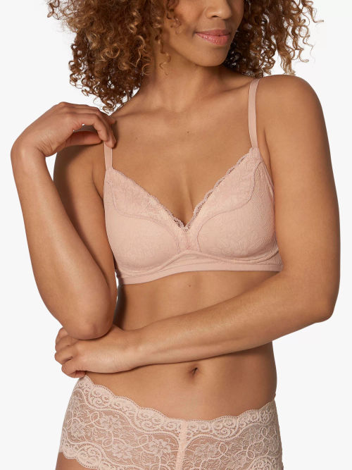 Royce Grace 513 Cotton Rich Non-Wired Bra, White at John Lewis & Partners