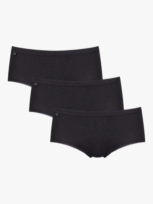 sloggi Basic+ Maxi Cotton Briefs, Pack of 3, White at John Lewis