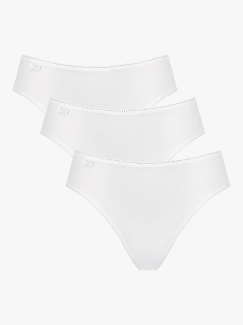 sloggi Basic+ Maxi Cotton Briefs, Pack of 3, Black at John Lewis