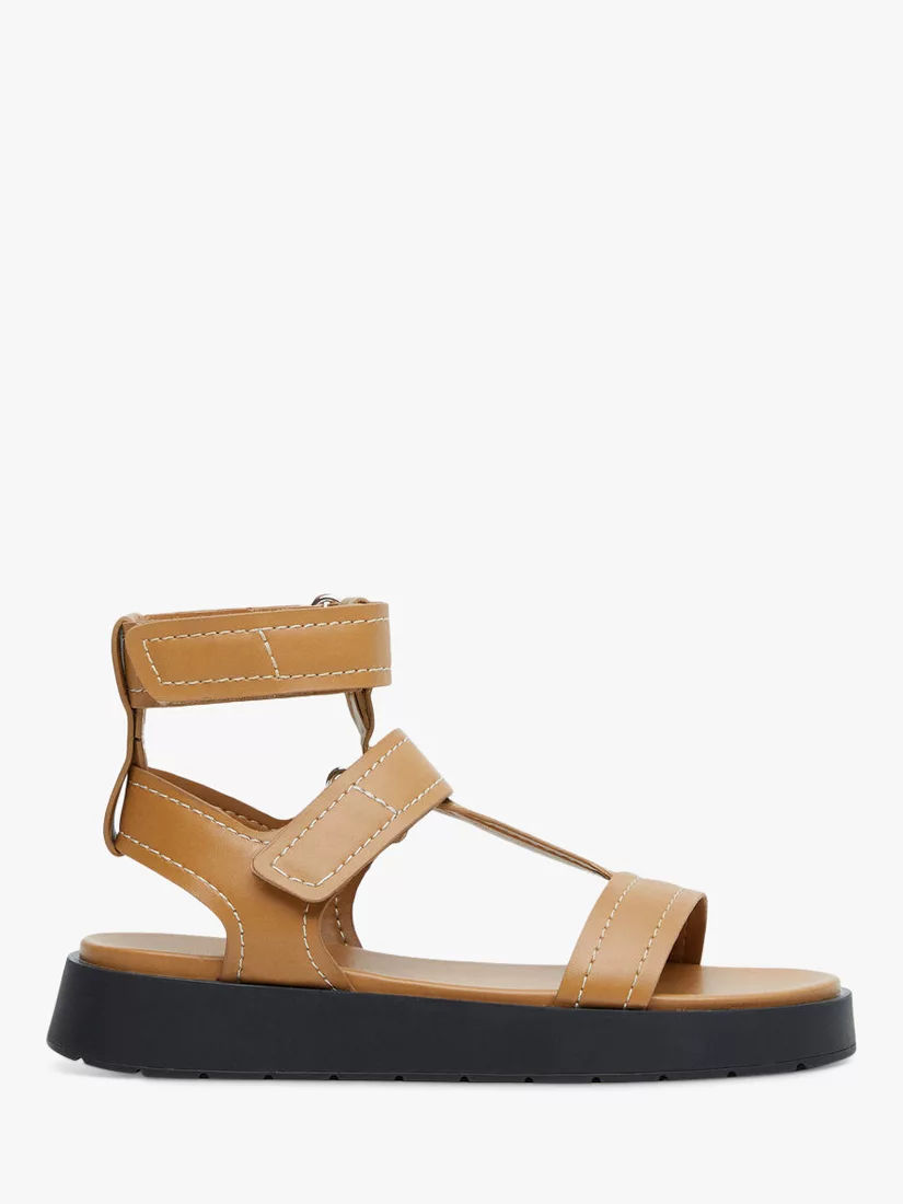 Dune Merisa Block Heel Sandals, Nude at John Lewis & Partners