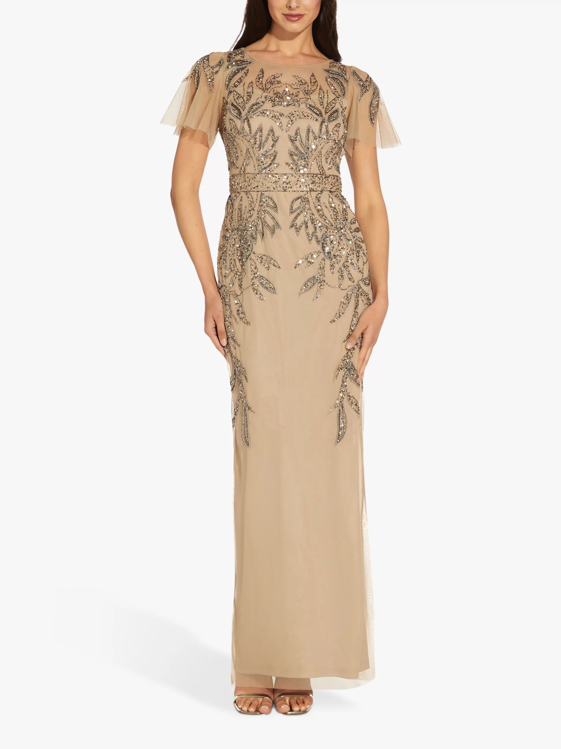 Adrianna Papell Studio Beaded Maxi Dress Serenity 159.00