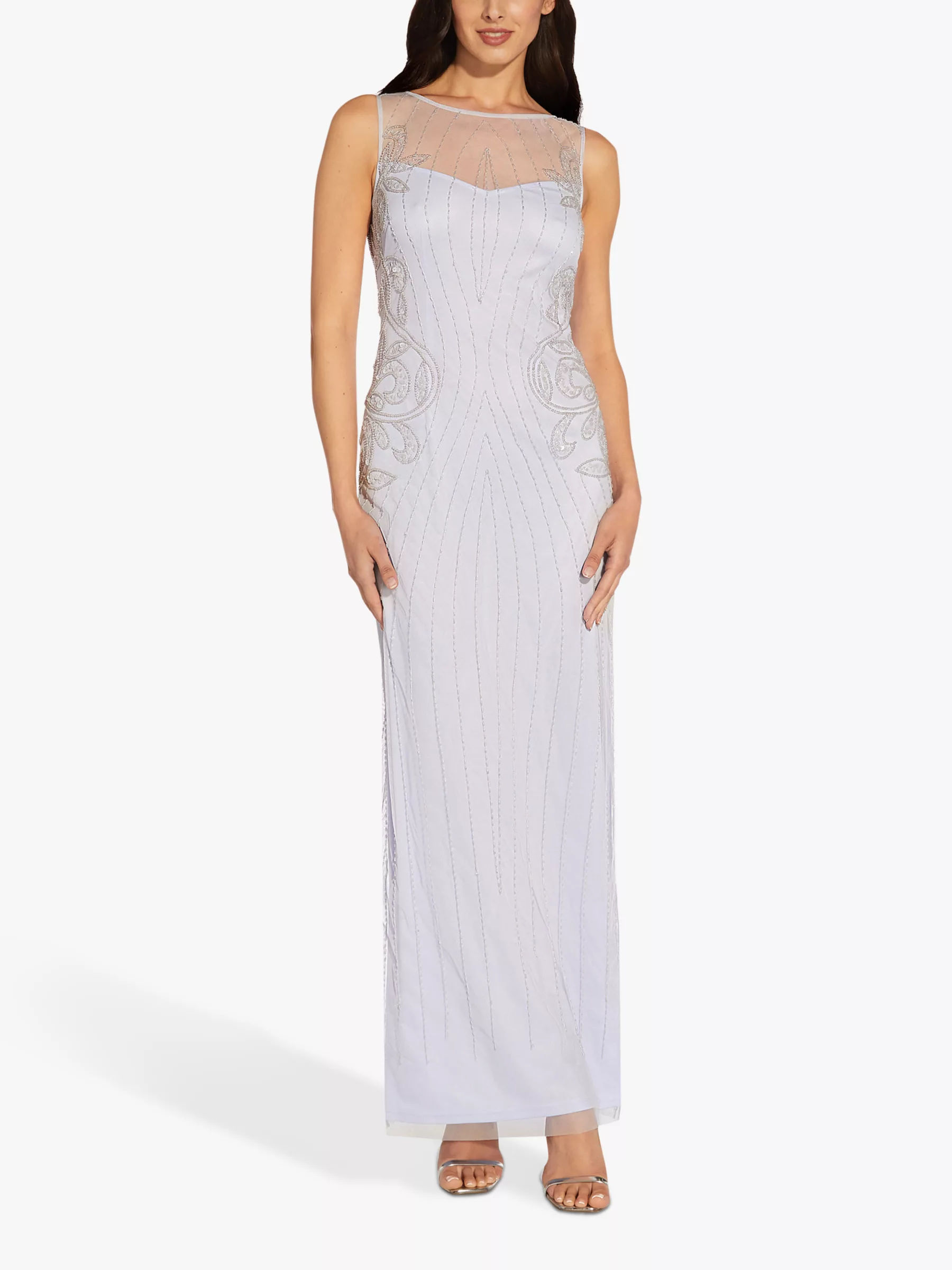 Adrianna Papell Studio Beaded Maxi Dress Serenity 159.00 Grazia