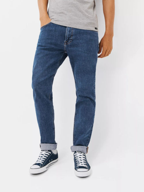 Lee Rider Slim Fit Denim Jeans, Mid Stone