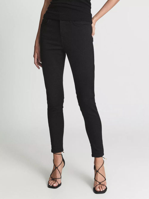 Reiss Lux Skinny Jeans, Black