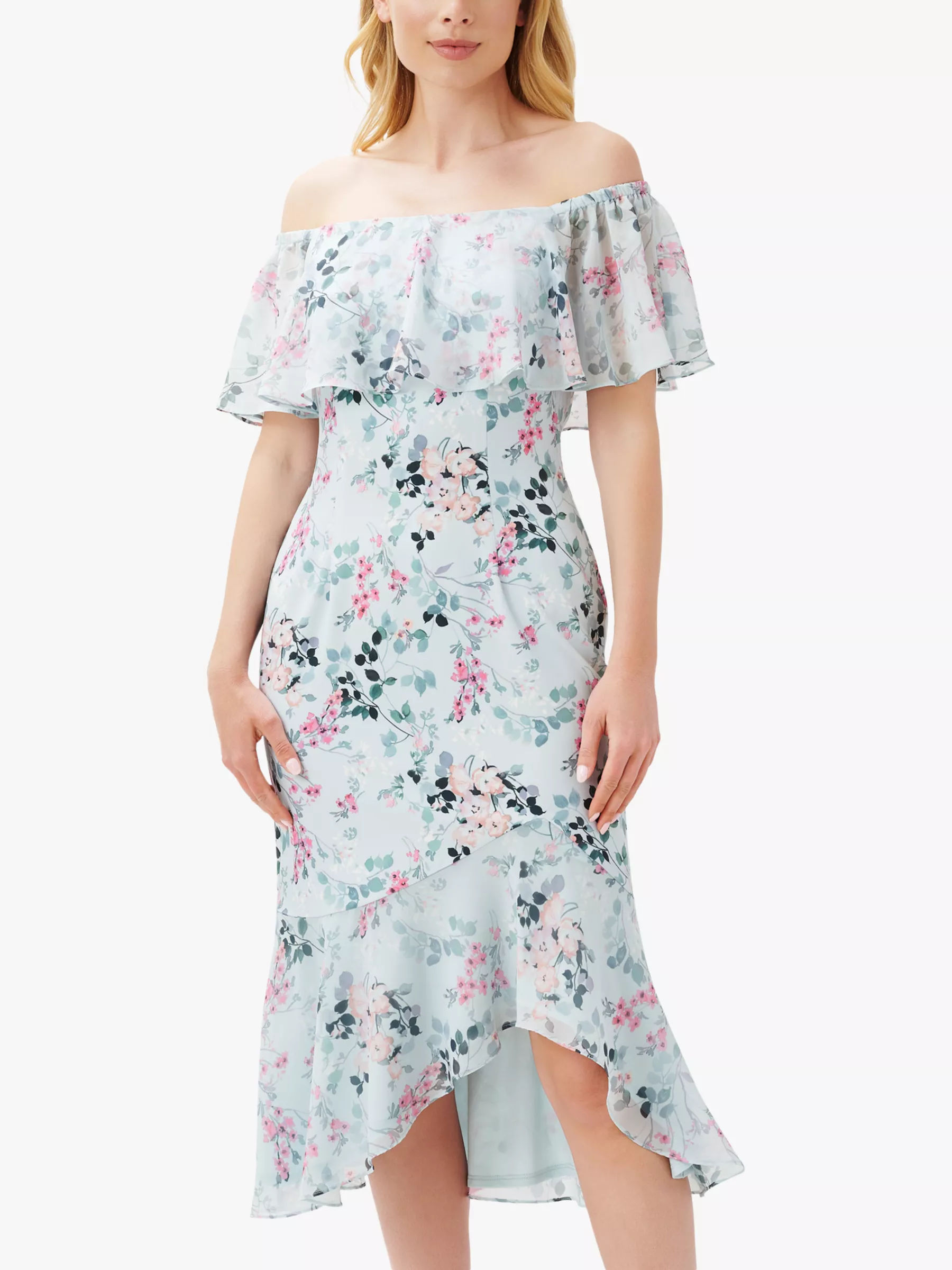 Adrianna Papell Floral Midi Dress Mint Multi 169.00 Buchanan