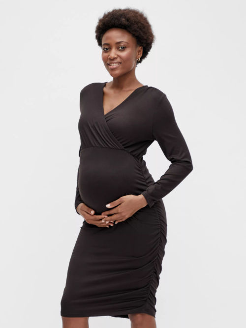 Mamalicious Maternity nursing midi dress in green