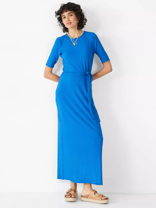 HUSH Alice Ribbed Jersey Midi...