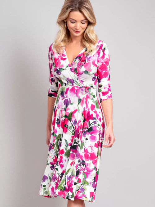 Alie Street Sophia Floral Maxi Dress, Fuchsia Florals