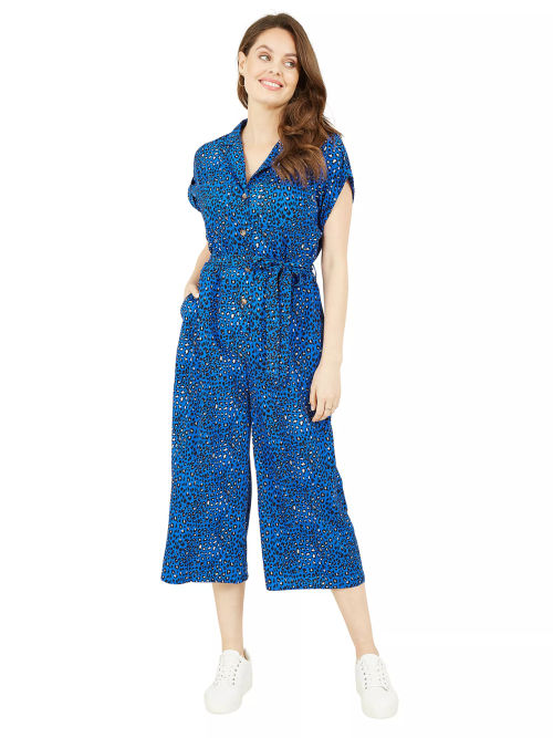 Yumi Light Denim Culotte Jumpsuit, Blue at John Lewis & Partners