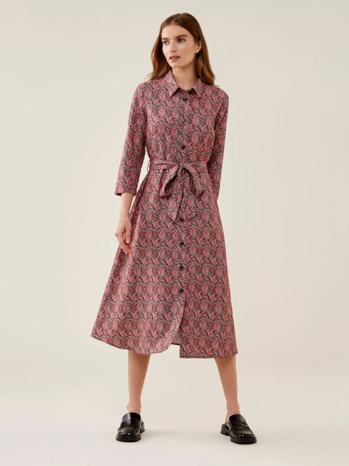 Boden Satin Midi Shirt Dress at John Lewis & Partners