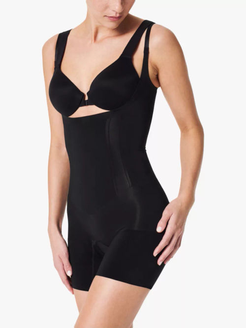 John Lewis Power Seam Free Firm Control Bodysuit, Black at John Lewis &  Partners