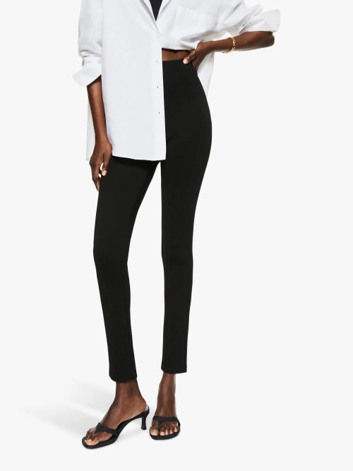 Mango zip detail leggings in black