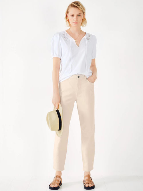 Khaki Linen Barrel Leg Trouser, WHISTLES