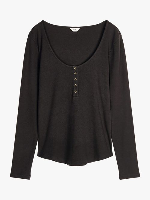 HUSH Devlin Lace Long Sleeve Top, Black