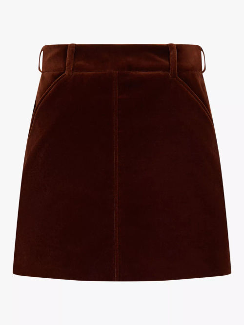 Mint Velvet Patent Mini Faux Leather Skirt, Black at John Lewis & Partners