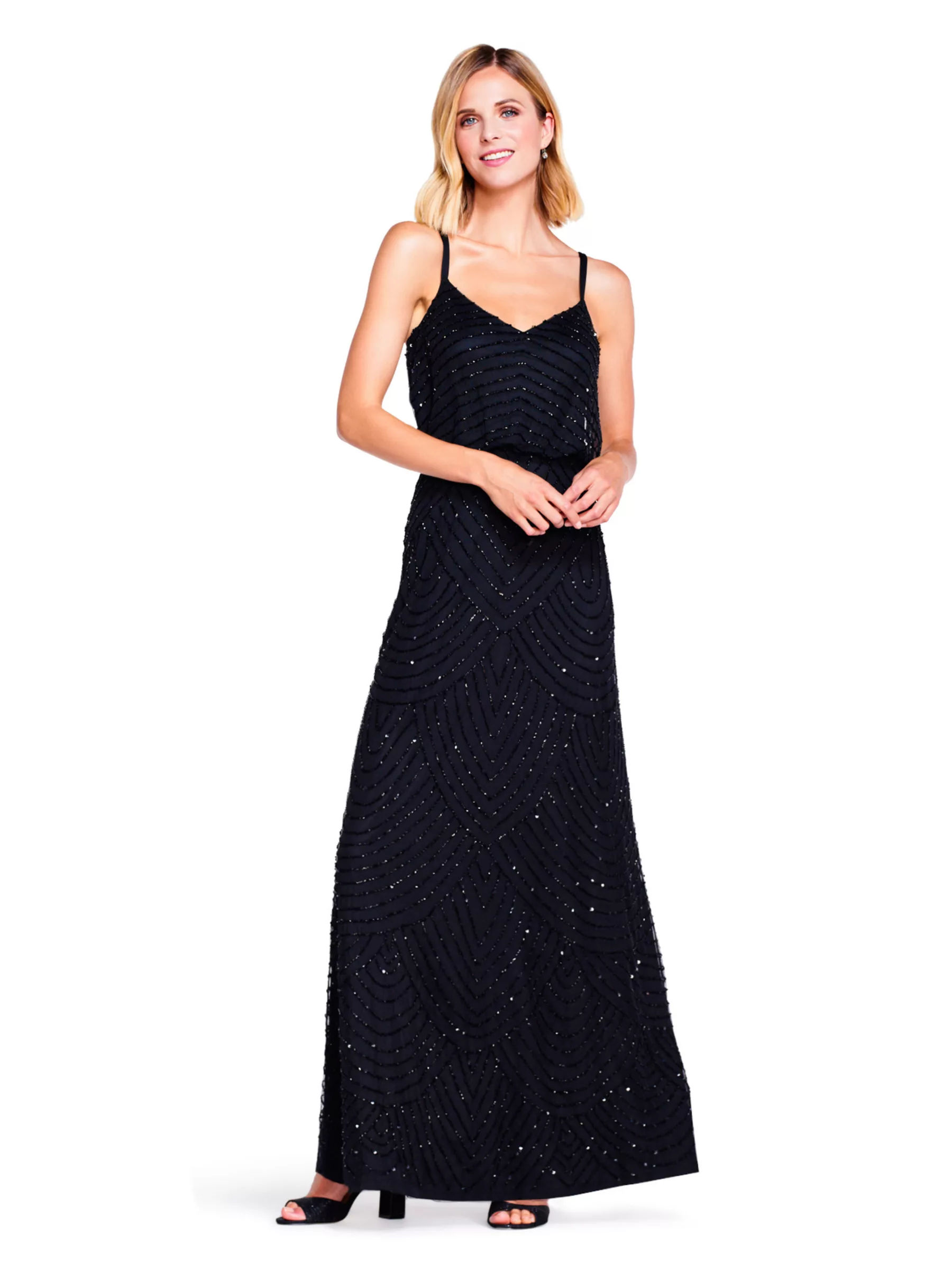 Adrianna Papell High Low Bardot Gown Quartz Compare Brent Cross