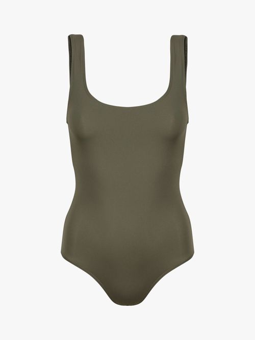 Phase Eight Textured Halterneck Swimsuit, Coral at John Lewis & Partners