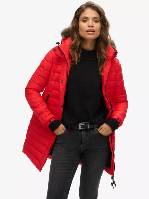 Superdry Faux Fur Hooded Mid...