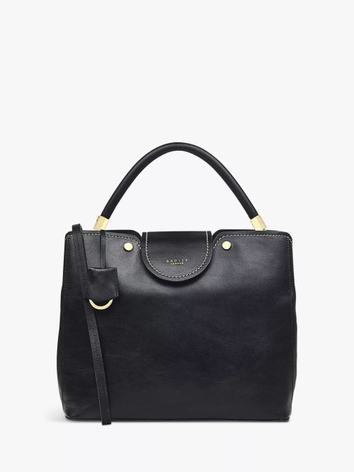 Radley Dukes Place Large Leather Shoulder Bag, Black at John Lewis