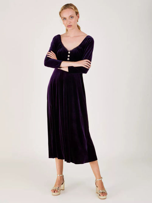 Monsoon Sara Velvet Midi...